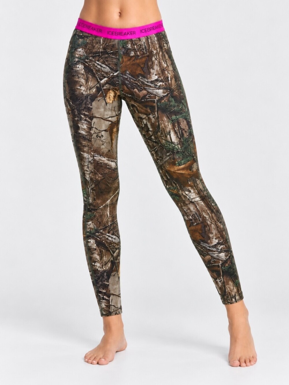 Icebreaker Bodyfit 200 Merino Wool Realtree Camo Thermal Base Layer Leggings XS